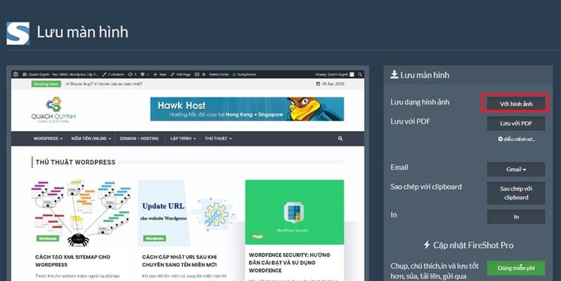 Cách chụp ảnh toàn bộ trang web trên Google Chrome Firefox