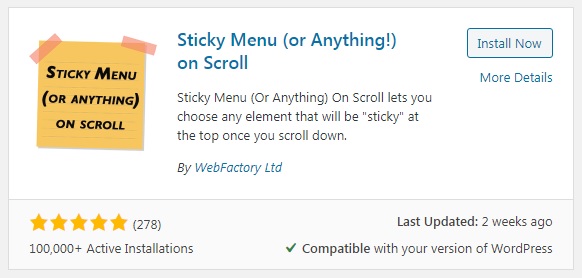 Sticky-menu